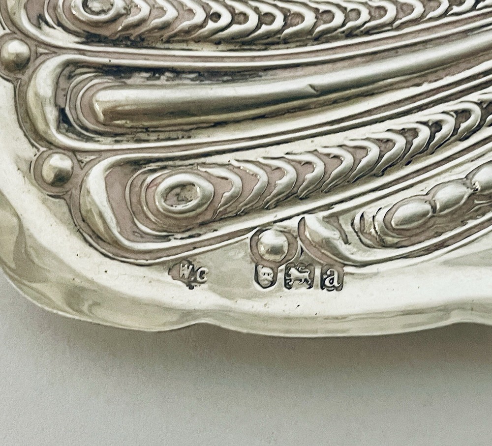 Antique Victorian Solid Sterling Silver Pin Tray Dressing Table 1896