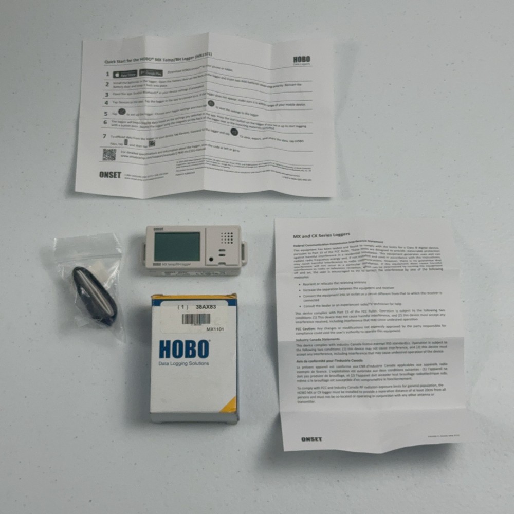 Onset HOBO MX1101 Bluetooth Temperature and Humidity Data Logger OPEN BOX