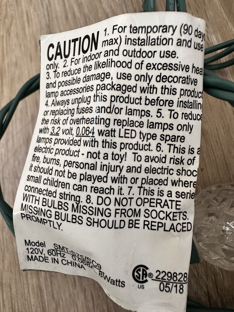 LED Christmas Lights, warm white Bulbs