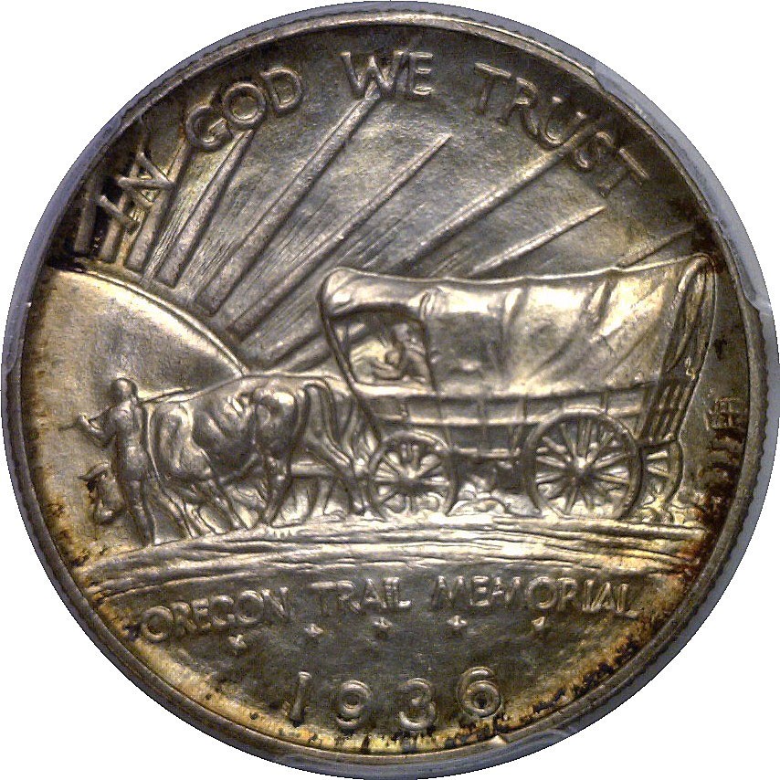 1936 Oregon Trail Commemorative Half Dollar PCGS MS-65