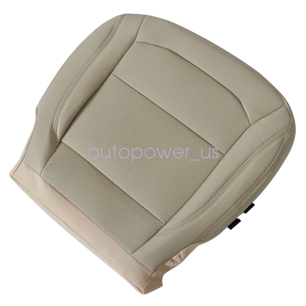 For 2016-2019 Ford Explorer Front Bottom Replacement Perf Leather Seat Cover Tan