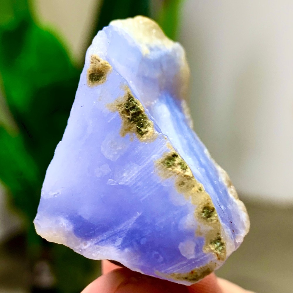 33GNatural Blue striped agate Crystal Chunks piece form Mineral Specimens
