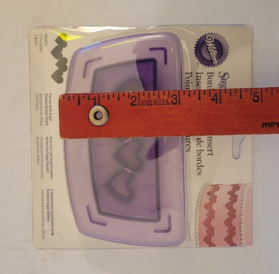 WILTON SUGAR SHEETS! Punch - Cutting Inserts & Border Cutting Inserts HEART NEW