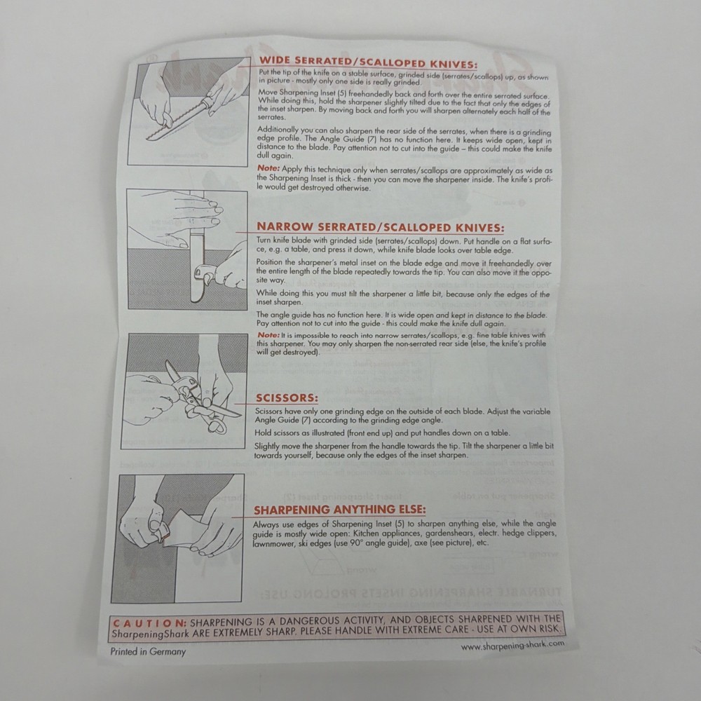 Sharpening Shark Tool w/ Manual NEW