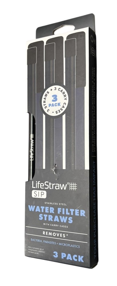 LIFESTRAW SIP 3 PACK Water Filter Straws