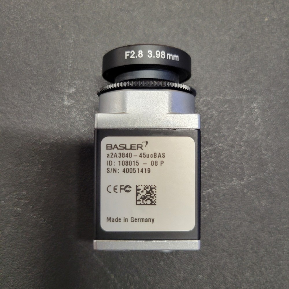 BASLER Camera a2A3840 - 45ucBAS with lens