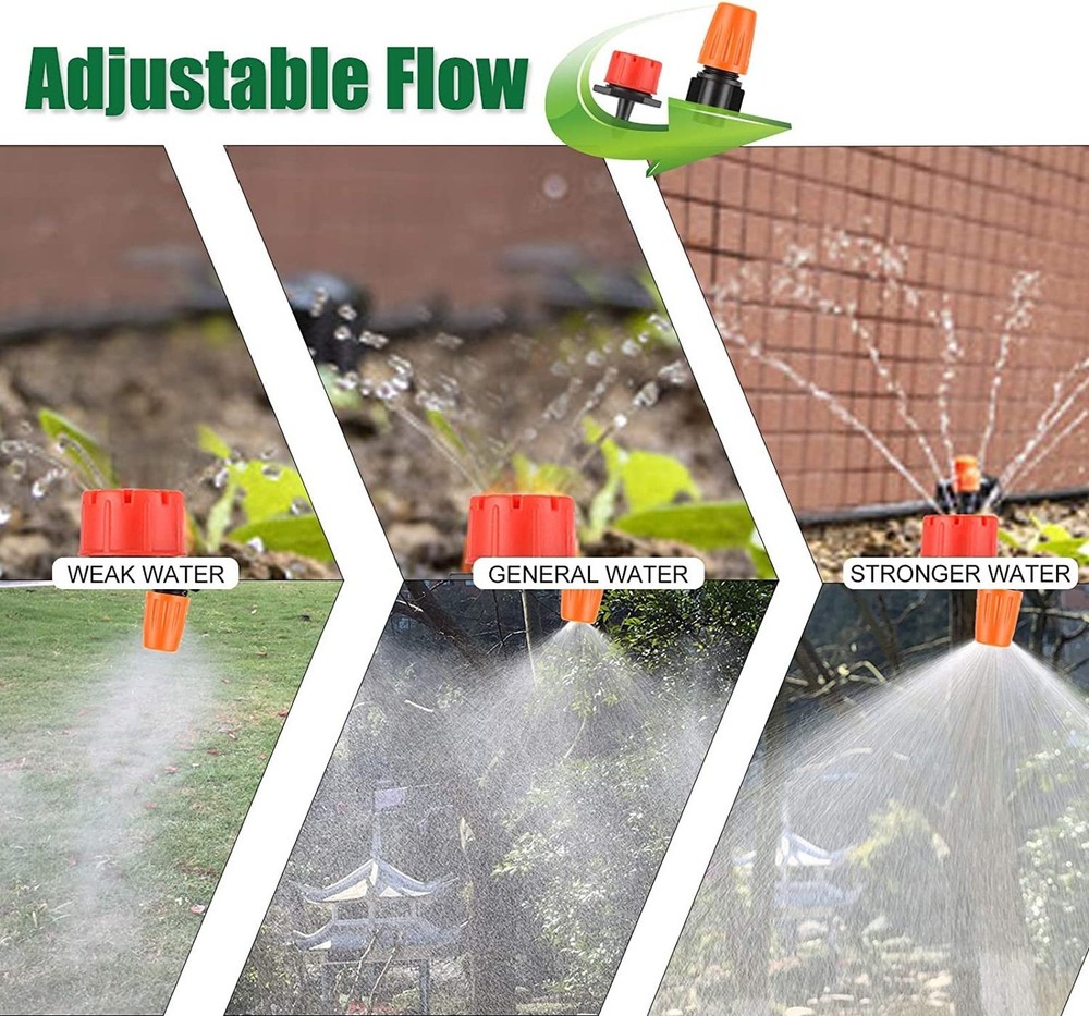 Drip Irrigation System, 164FT Garden Irrigation System 1/4, Blank Distributio...