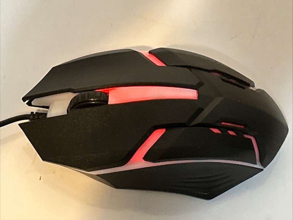 Rainbow Backlit Gaming Mouse (X1) Optical Wired, Changes Colors New Open Box