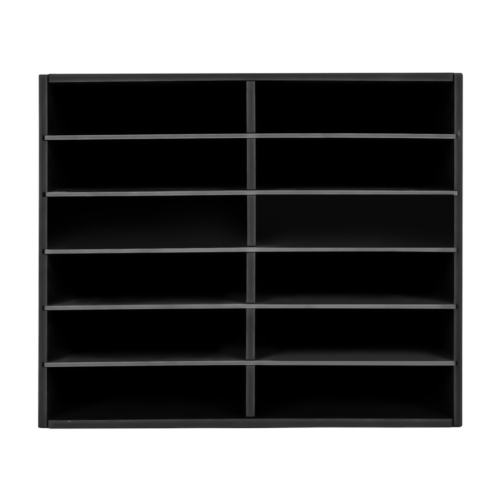 Large Capacity Literature Organizer with Adjustable Slots for Efficient Storage