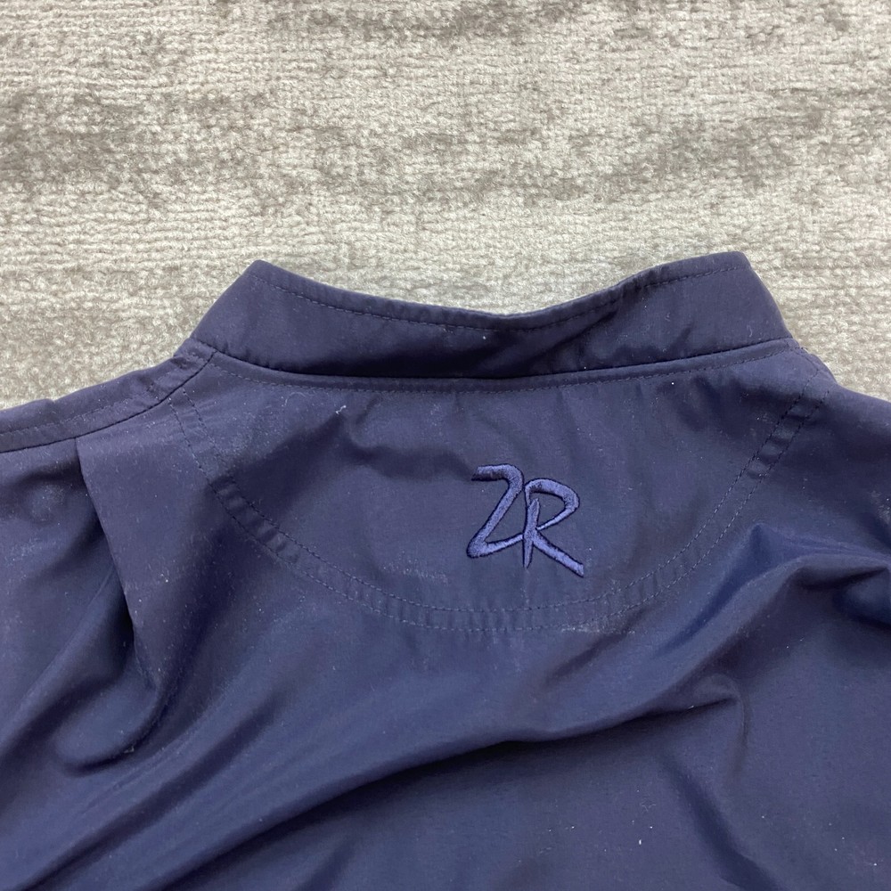 Zero Restriction Jacket Large Blue Zip Golfer Windbreaker Packable Waterproof