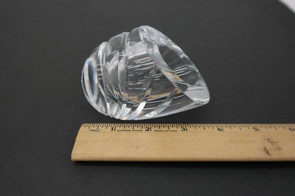 Crystal Half Egg Shaped Paperweight Candle Holder MT