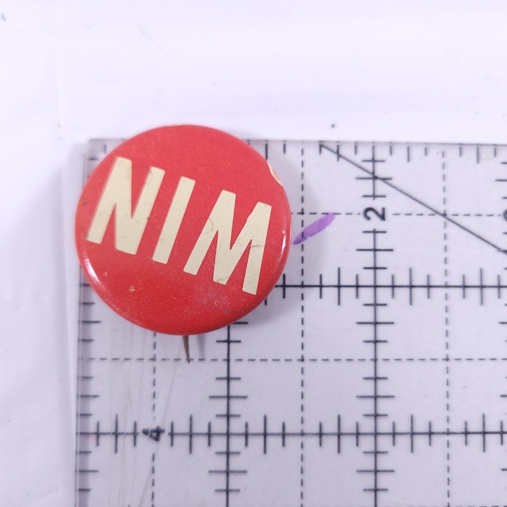 Vintage WIN Button Red & White Political Button