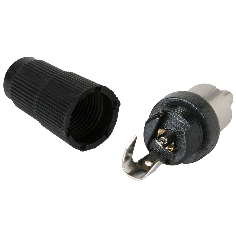 RCA Plug Black Plastic