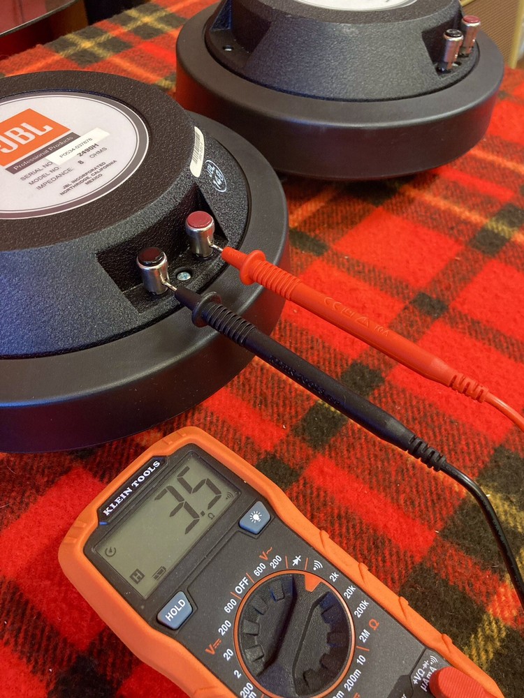 JBL 2490H Large Format MF Compression Drivers with Orig. Diaphragms MATCHED PAIR