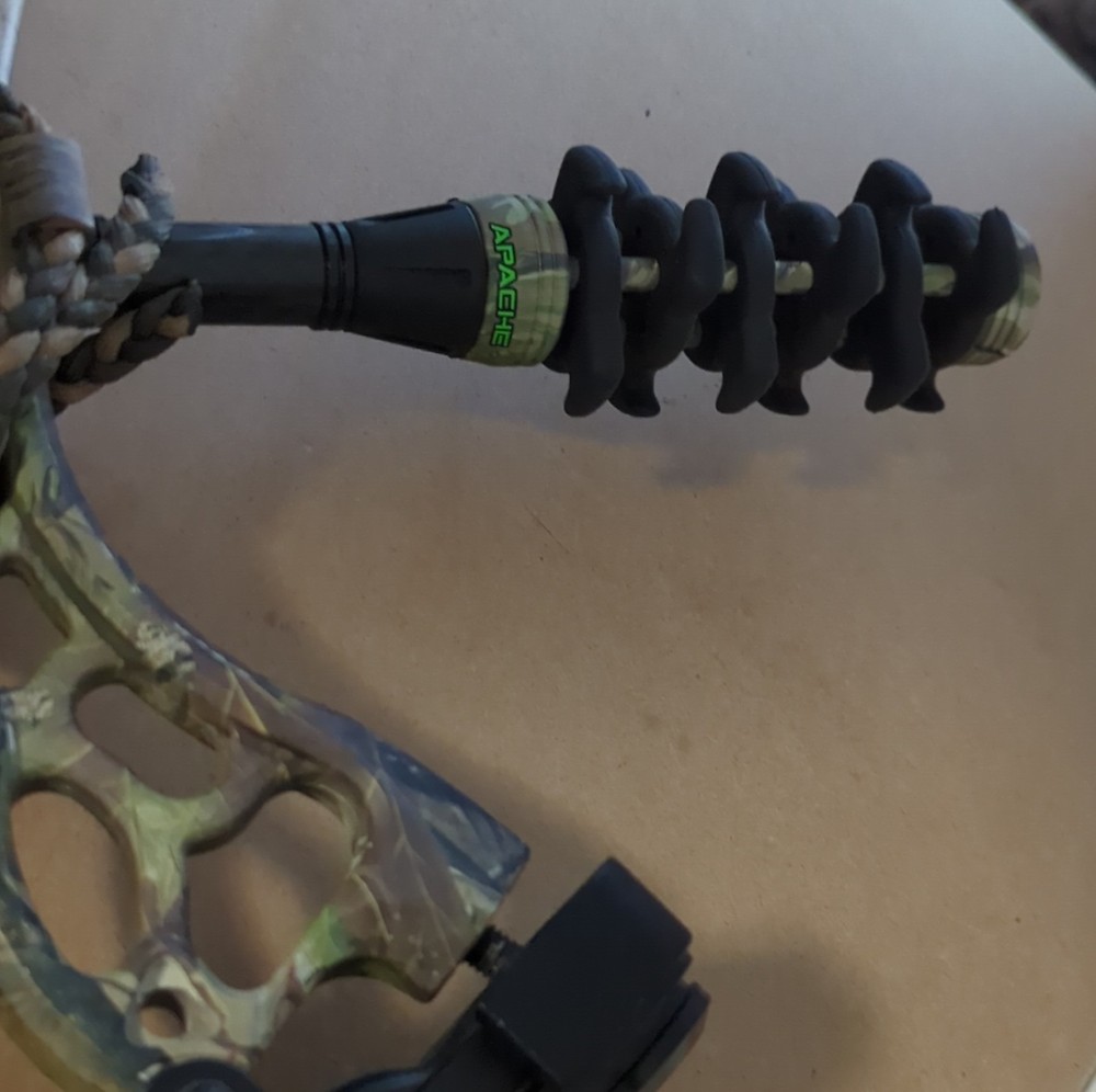 Bear Archery Attitude Compound Bow with Apache Stabilizer Trophy Ridge Sight