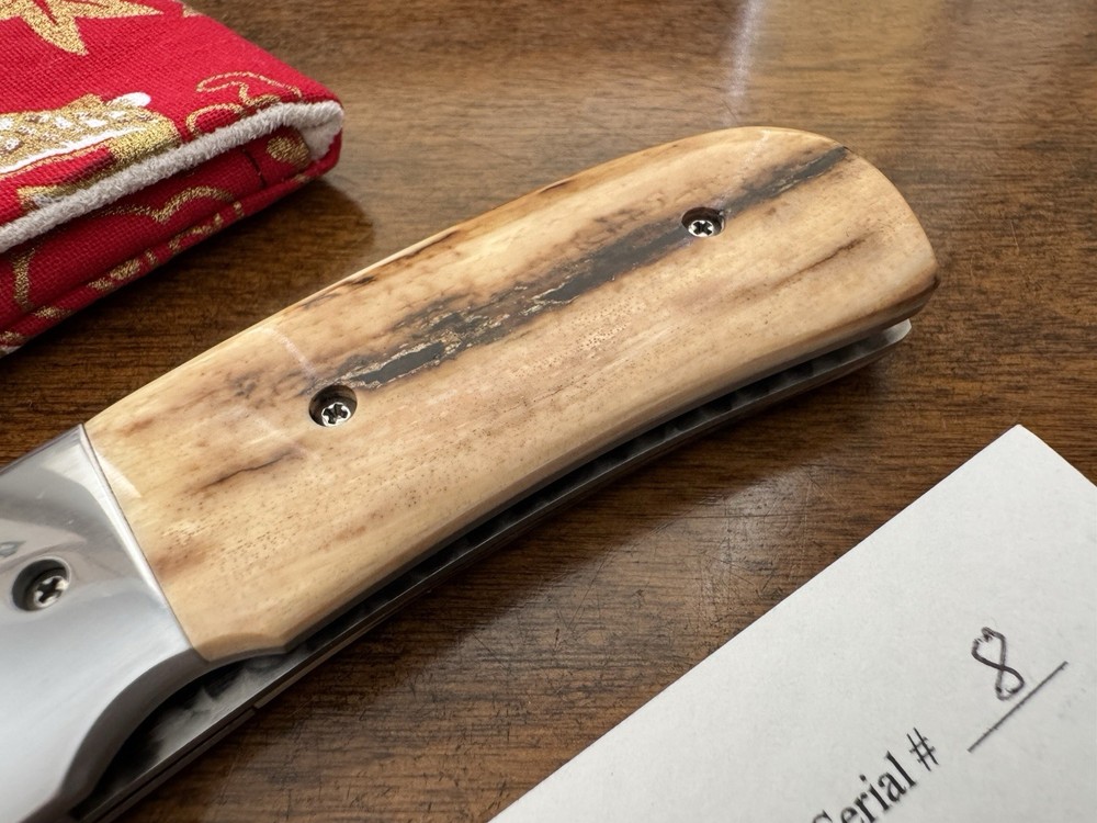 Bill Massey Custom Folding Knife ATS-34 Blade Nice Handle