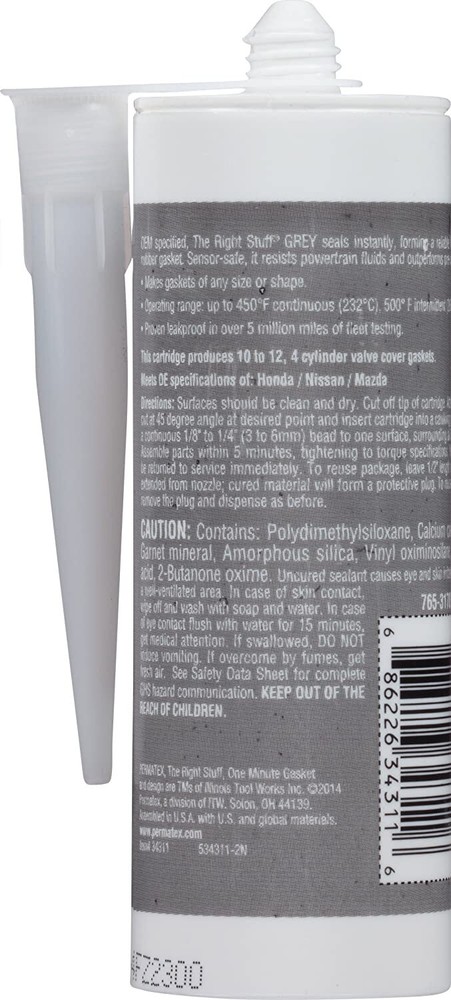 Permatex 34311 The Right Stuff Grey Gasket Maker, 5 oz.