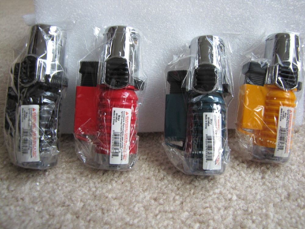 Galaxy Triple Flame Butane Torch Cigar Lighter - Red - New