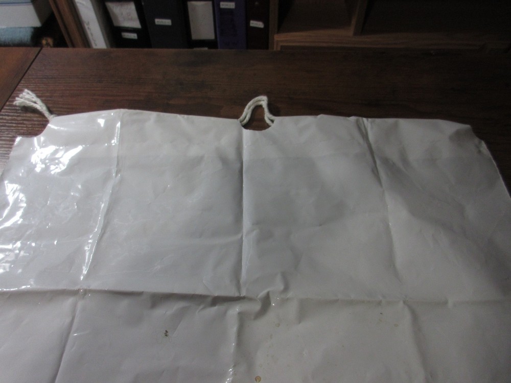 Foxwoods White Drawstring Plastic Bag 24" tall 18" wide - NEW