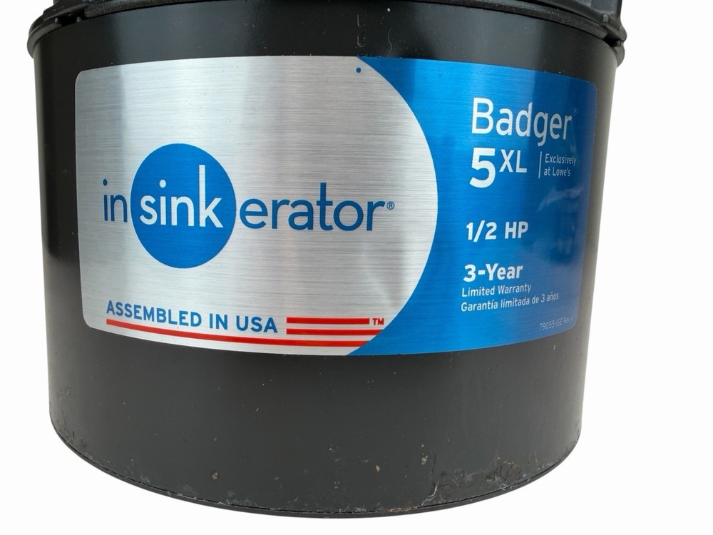 InSinkErator Badger 5XL Garbage Disposal 1/2 HP w/instructions