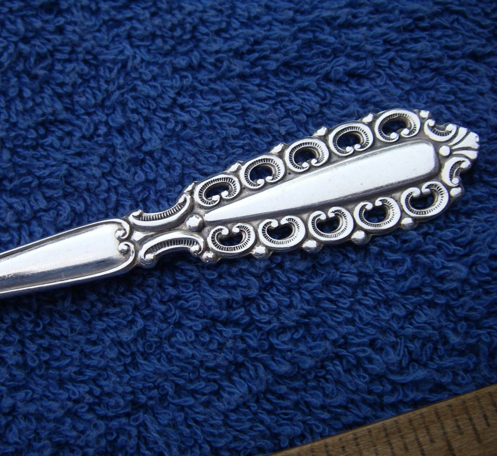 Nice SWEDISH 830 Silver Pierced Pattern SUGAR SPOON-Maker GAB-NR
