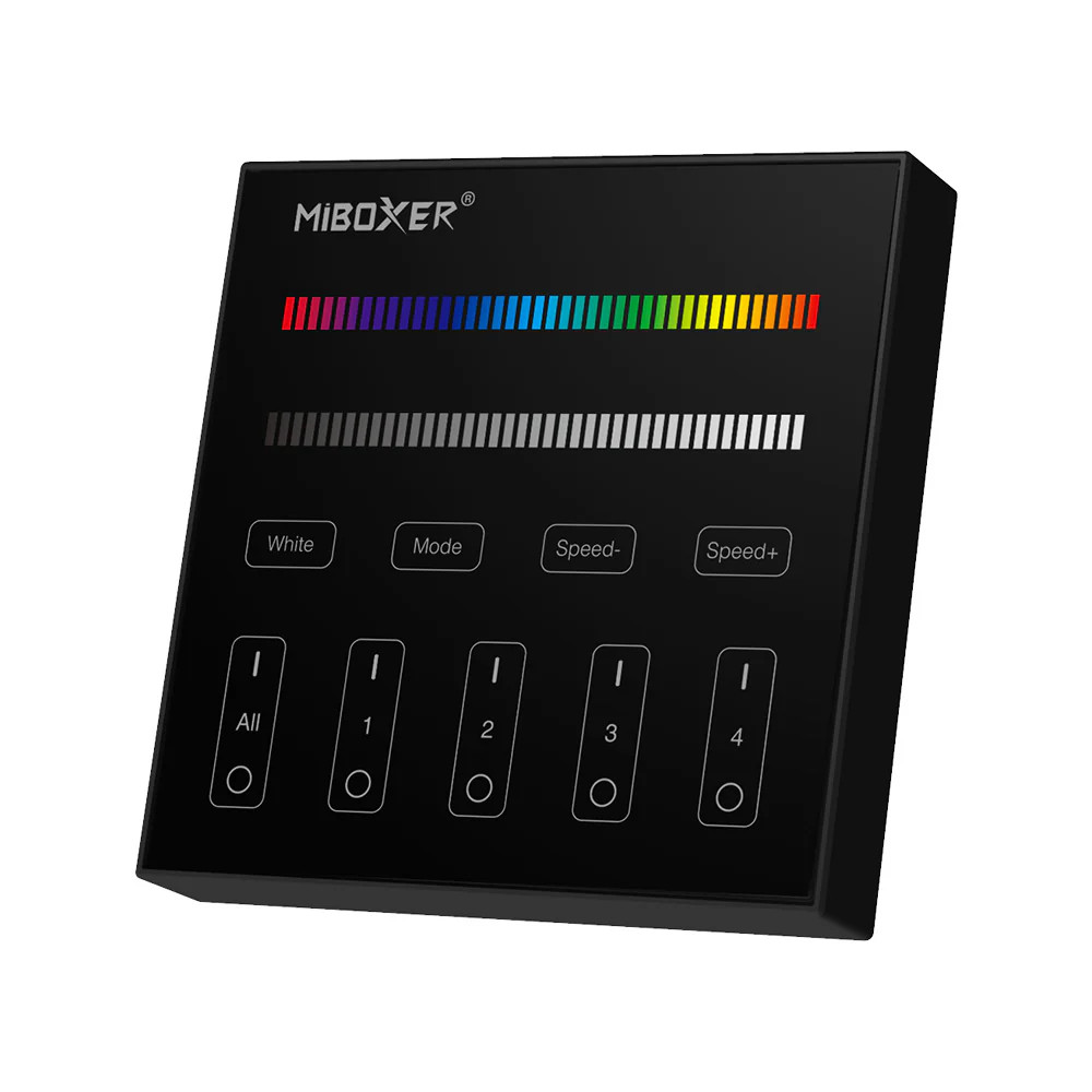 Miboxer 4-Zone Panel Remote (RGBW) Black