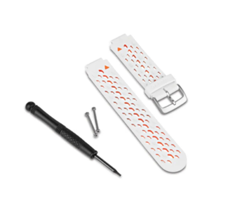 Garmin Forerunner 620 Replacement Band White/Orange Silicone Strap EOM Authentic