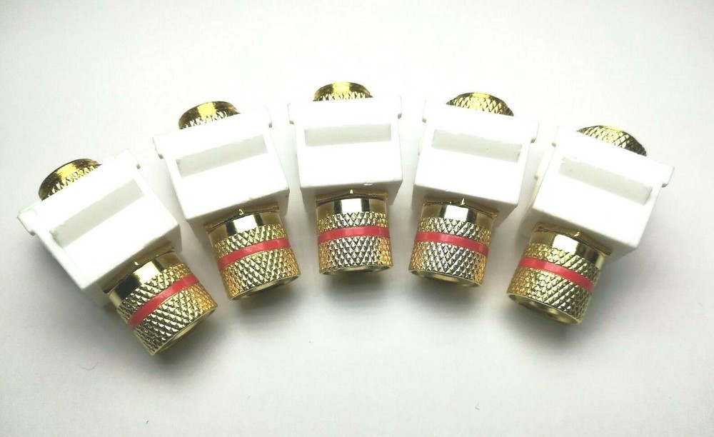 5 Pack - RiteAV Banana Jack Module (RED)