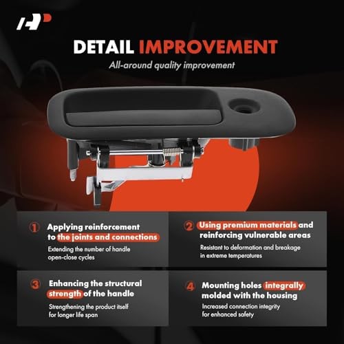 Exterior Door Handle Passenger Side - Compatible with 1996-2009 Front Right