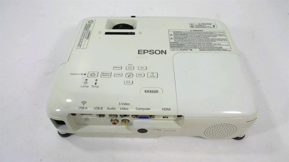 Epson EX3220 3LCD Projector - Lamp Timer : 310 Hours