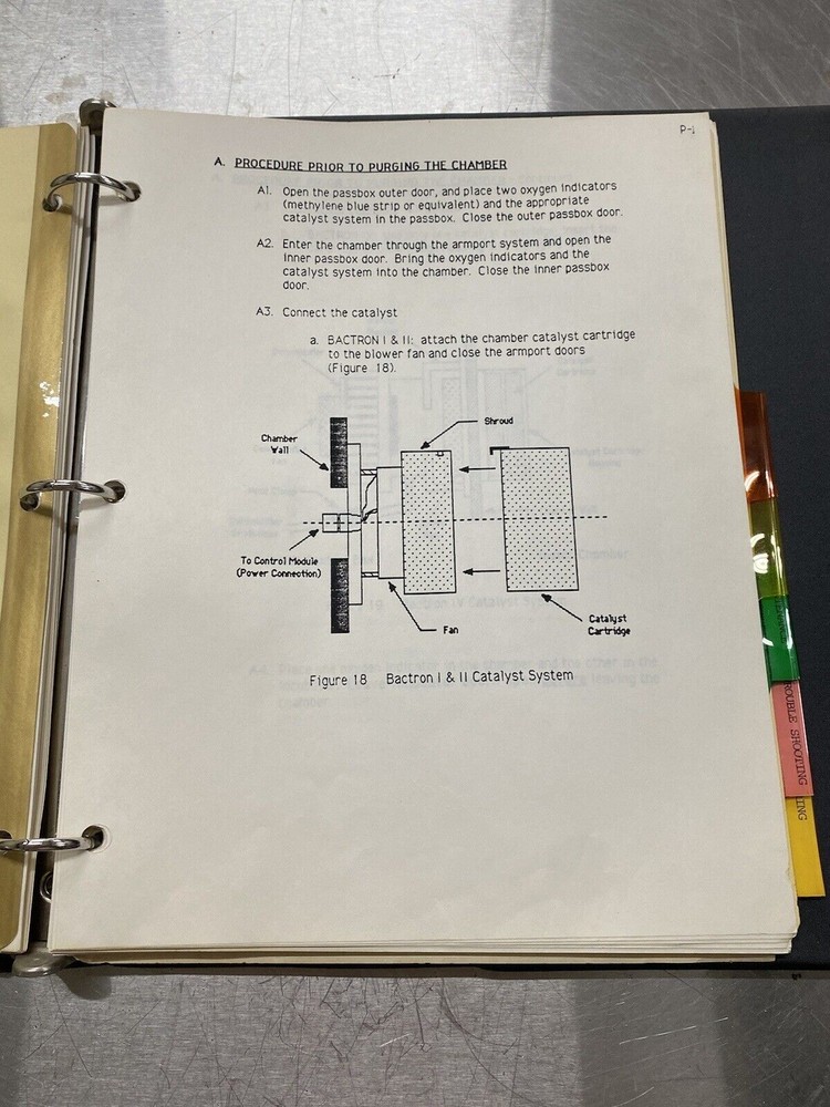 Shel Lab Bactron Anaerobic Environment System - Users Guide / Instruction Book
