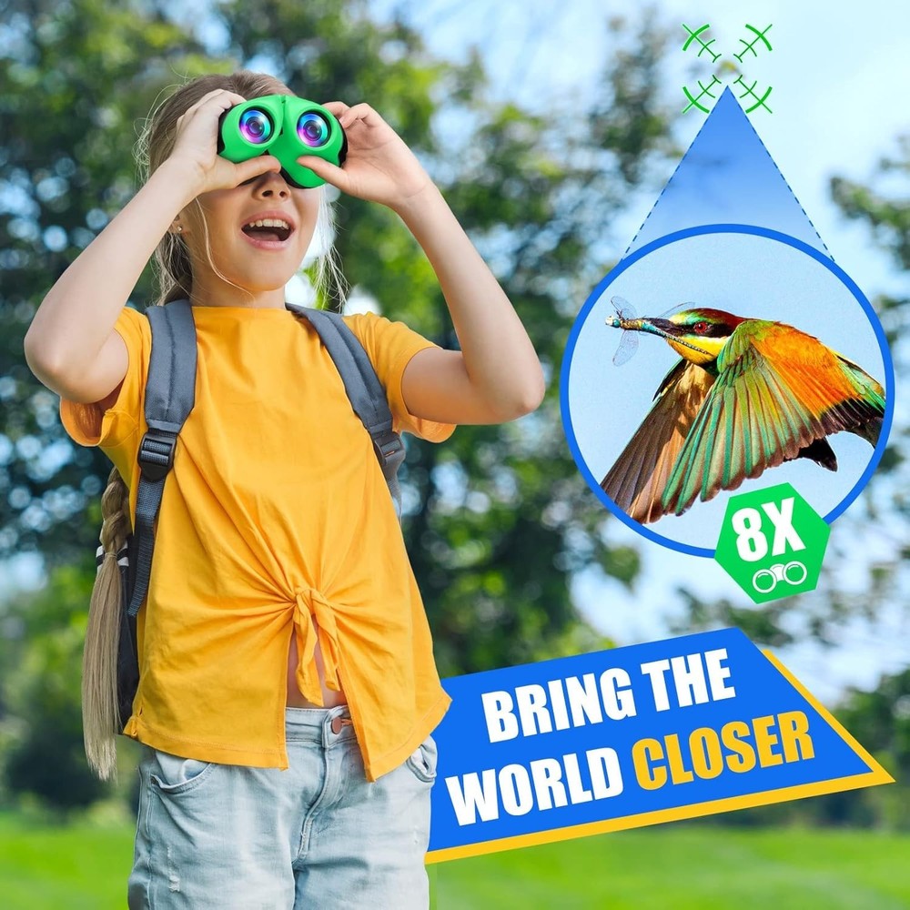 Compact High-Resolution Binoculars for Kids - Ergonomic, Safety Focused Design