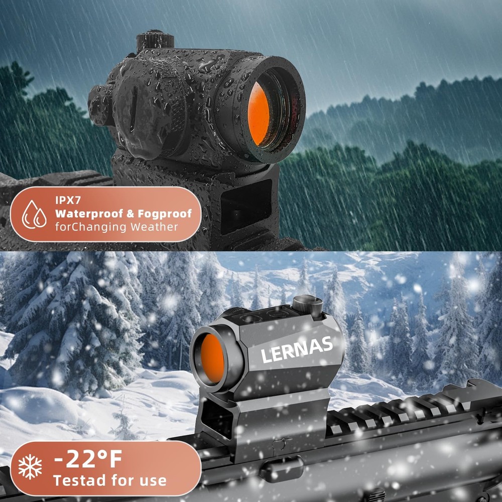 Motion Awake 2MOA Red Dot Sight, 11 Brightness Settings, IPX7 Black
