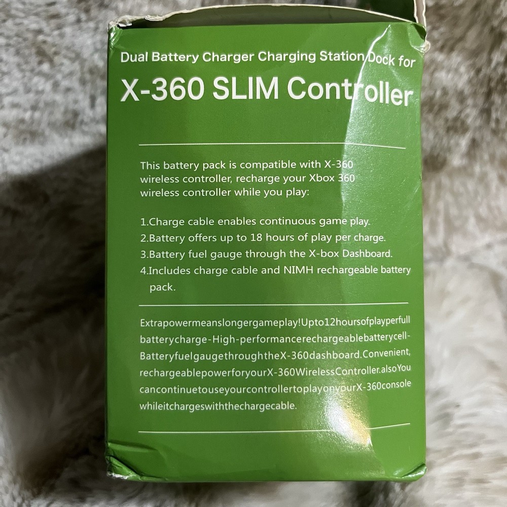 Xbox 360 Controller 2-Pack Rechargeable Battery & Dual Charging Dock