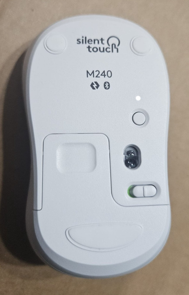 Logitech M240 Silent Bluetooth Mouse Wireless Compact Portable Graphite White