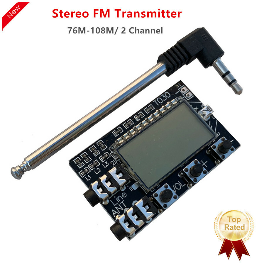 T030 Stereo FM Transmitter Module 76M-108M Wireless Audio Transmission