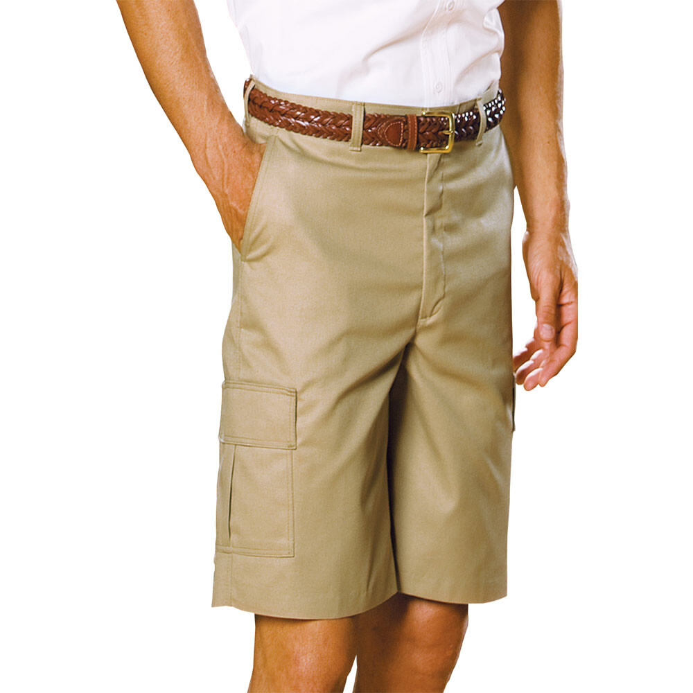 Edwards Cargo Work Shorts Flat Front Casual Khaki Size 38 Work Uniform