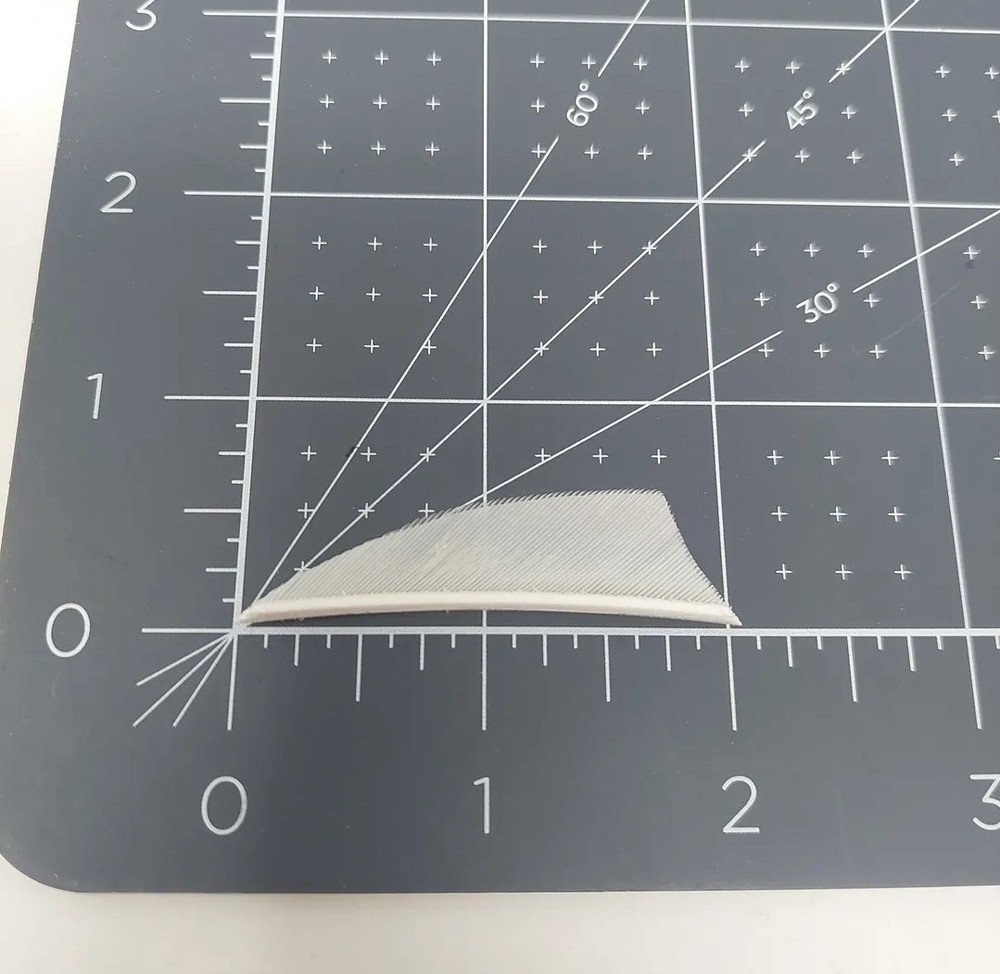 100 Pack Bullseye Feathers 2" Right Wing: Shield Whisper Solid Silver Gray