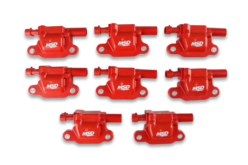 MSD 82658 Ignition Coils Blaster LS Series Red, 8-Pack LS2/LS3/LS4/LS7/LS9