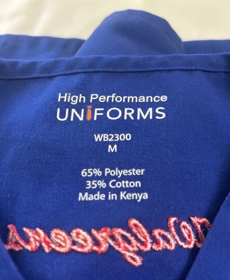 Walgreens Navy Blue Scrub Set Medium Top & Medium Tall Pants Pharmacy Tech