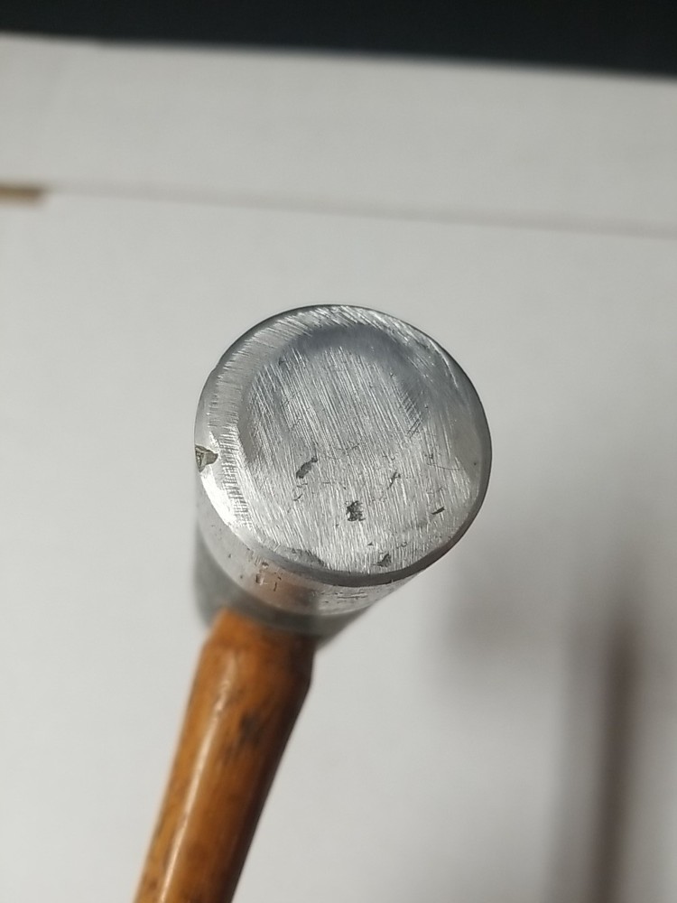 Vintage Hickory Handle Dead Blow Hammer With Replaceable Aluminum Faces