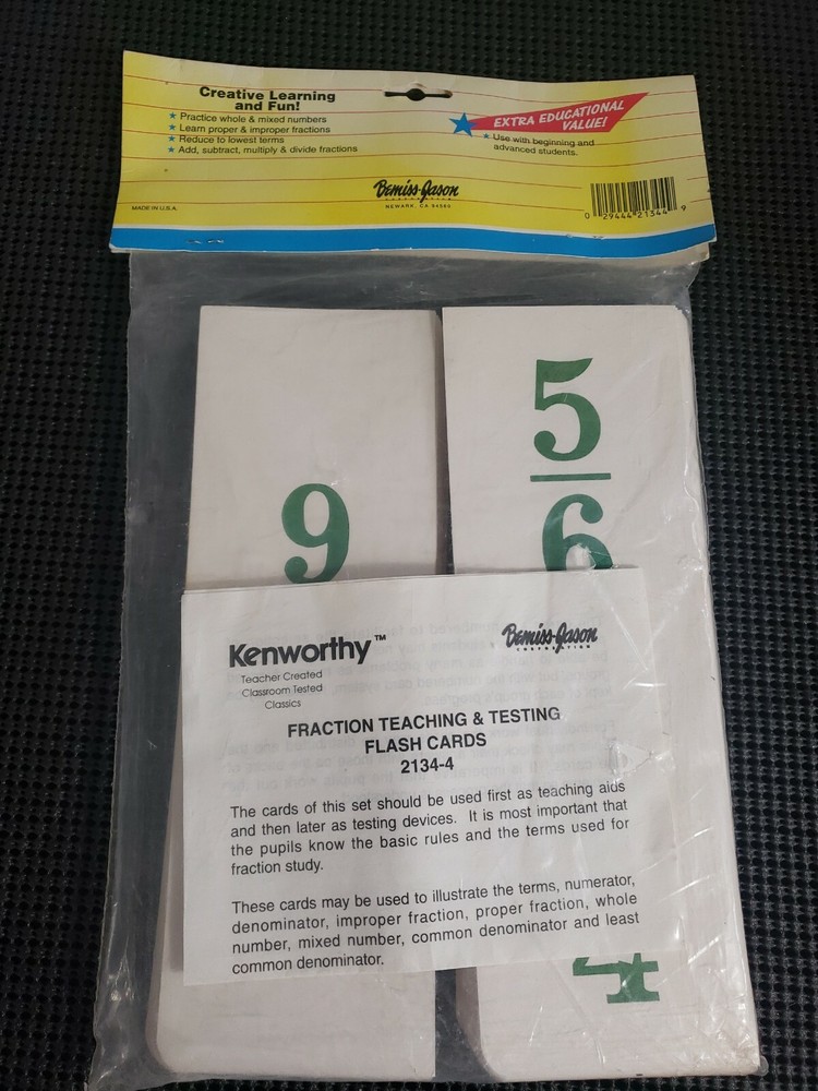 Vintage Kenworthy Self-Teaching Flash Cards Multiplication Vertical NOS