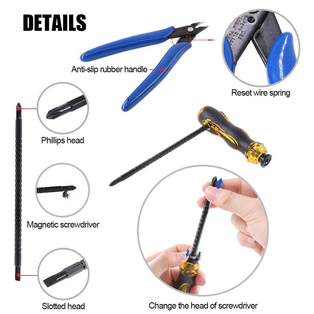 Coaxial Cable Tool Set Coax Rf Connector Crimping Tool + Coaxial Cable Stripper