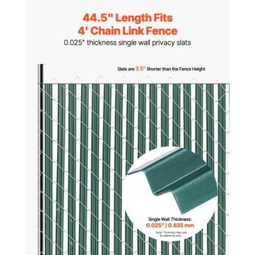 Bottom Locking Privacy Slats SingleWall Vertical BottomLocking Slats
