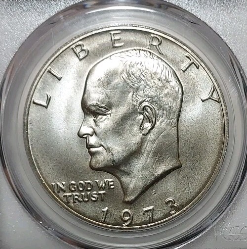 1973 S Eisenhower Ike Dollar $1 PCGS MS65 40% Silver