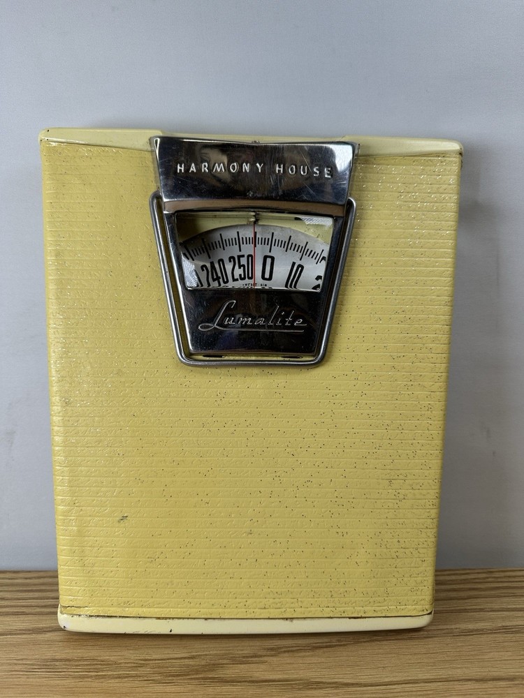 Vintage Harmony House Bathroom Scale Top Handle Yellow  - Light Doesn’t Work