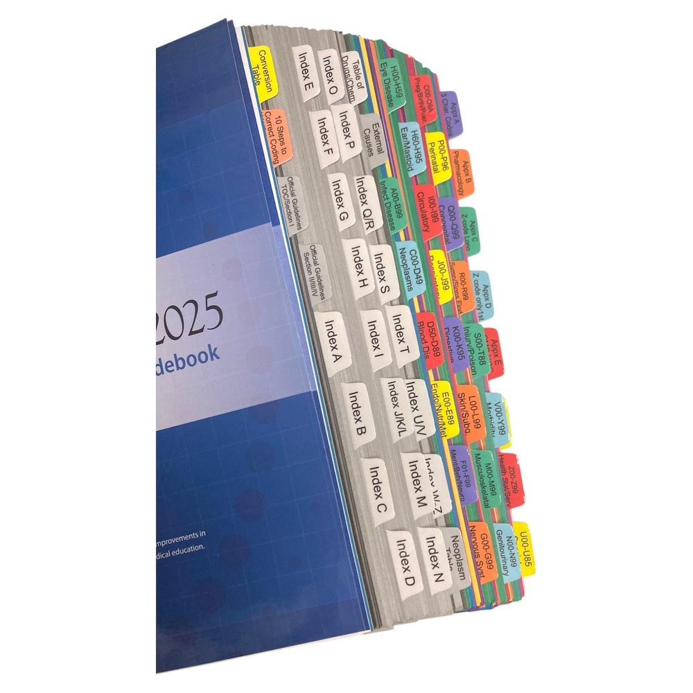 Book Tabs for ICD-10-CM 2025 The Complete Official Codebook with Guidelines A...