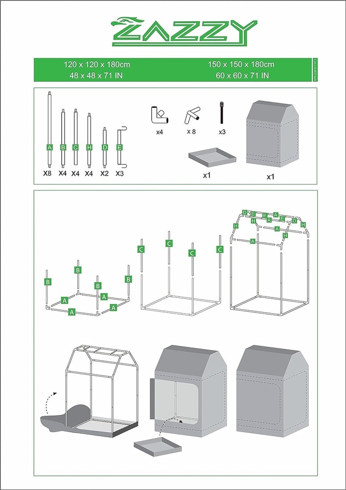 Top-Quality Easy Assembly Grow Tent - Observation Window - Premium Materials