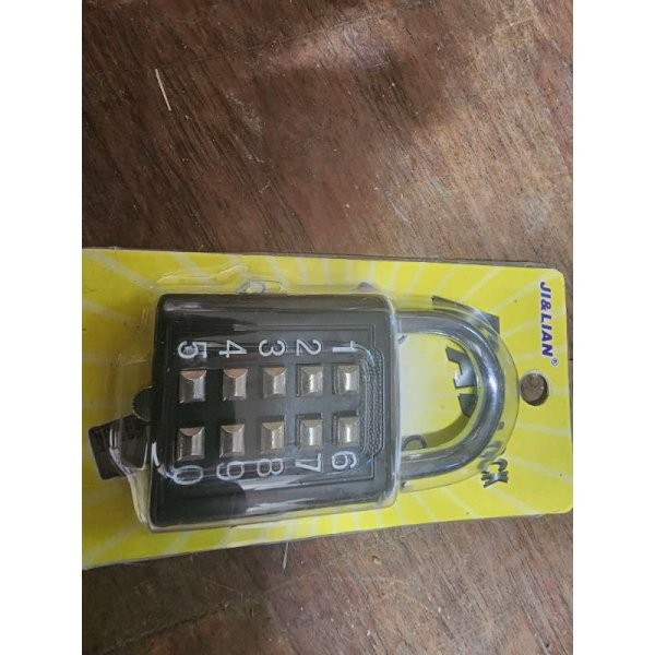 JI & Lian 10 Digit Push Button 3" Padlock