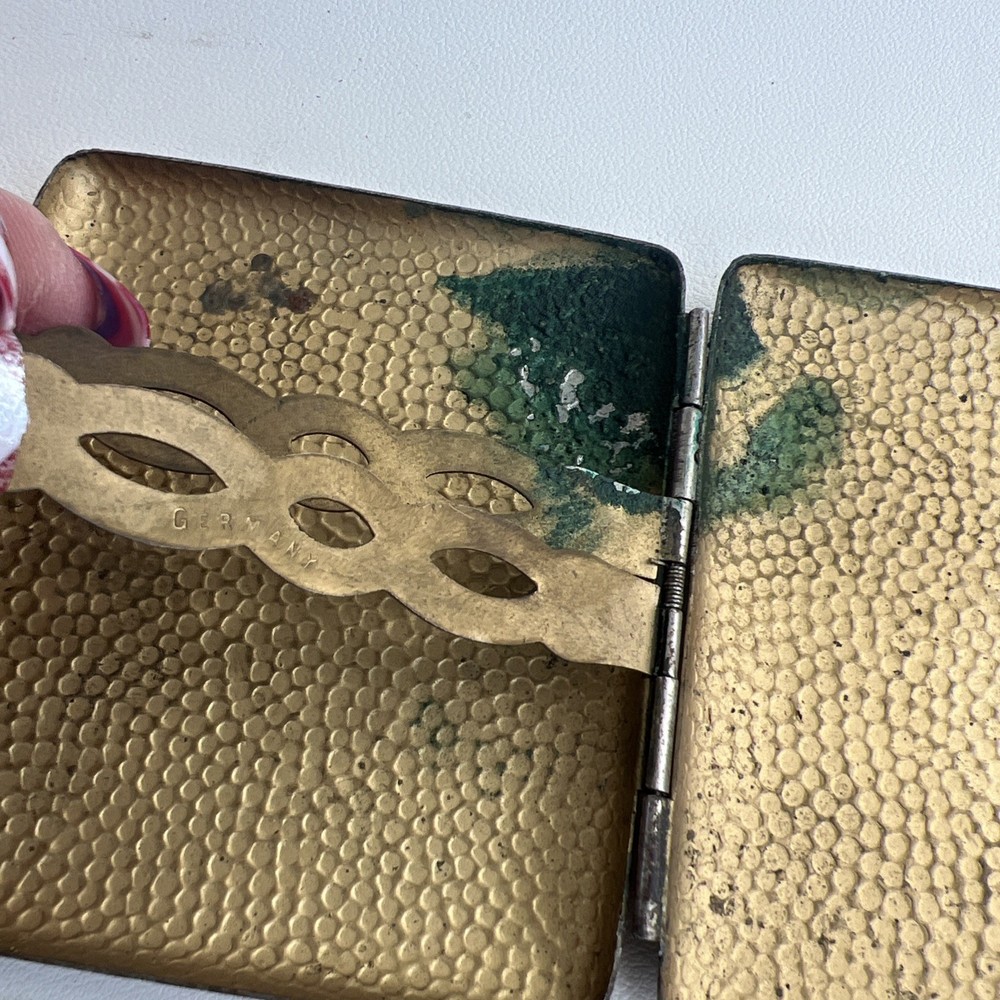 Vintage German silver plated Shagreen textured cigarette case